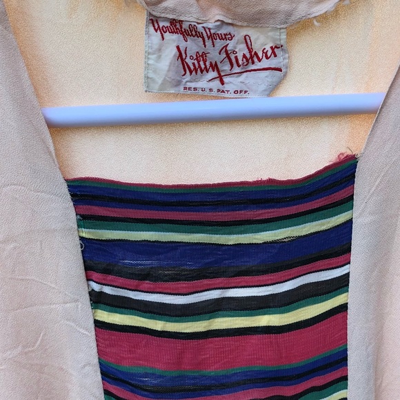 Vintage light pink midi dress ONE OF A KIND xs - Picture 2 of 6